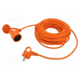 1 pcs x ACAR - M01884 - Extension lead, 2x1mm2, Sockets: 1, PVC, orange, 25m, 10A