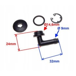 Atv quad connector for brake pump reservoir