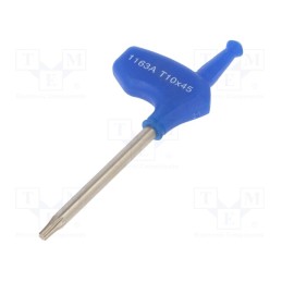 1 pcs x KING TONY - 1163A10R - Wrench, Torx®, TX10, Overall len: 84mm, Working part len: 45mm