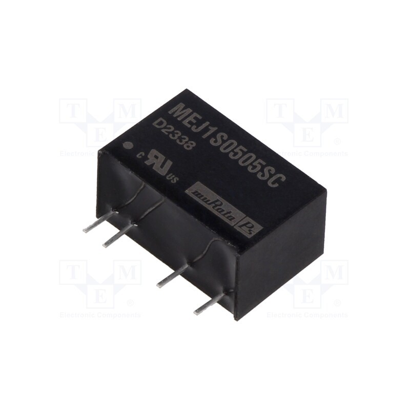 1 pcs x Murata Power Solutions - MEJ1S0505SC - Converter: DC/DC, 1W, Uin: 4.5÷5.5V, Uout: 5VDC, Iout: 200mA, SIP