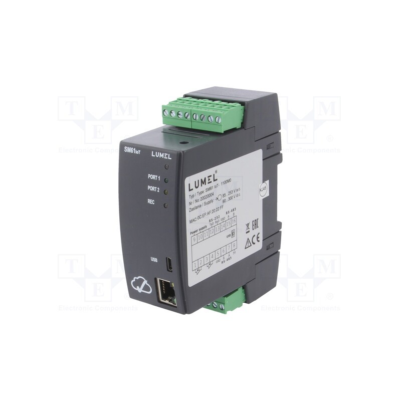 1 pcs x LUMEL - SM61IOT-1100M0 - Industrial module: data logger, 85÷253VAC, 90÷300VDC, 0÷55°C
