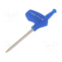 1 pcs x KING TONY - 1163A07R - Wrench, Torx®, TX07, Overall len: 84mm, Working part len: 45mm