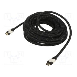 1 pcs x ART - KABHD OEM35O - Cable, HDMI 1.4, HDMI plug,both sides, textile, 10m, black