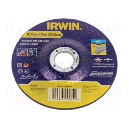 1 pcs x IRWIN - IW8082118 - Cutting wheel, Ø: 125mm, Øhole: 22.23mm, metal,steel
