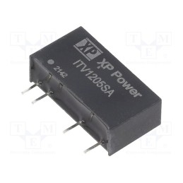 1 pcs x XP POWER - ITV1205SA - Converter: DC/DC, 1W, Uin: 12V, Uout: 5VDC, Iout: 200mA, SIP, 50kHz