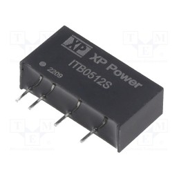 1 pcs x XP POWER - ITB0512S - Converter: DC/DC, 1W, Uin: 5V, Uout: 12VDC, Iout: 83.3mA, SIP, 50kHz