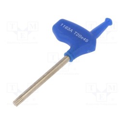 1 pcs x KING TONY - 1163A20R - Wrench, Torx®, TX20, Overall len: 84mm, Working part len: 45mm