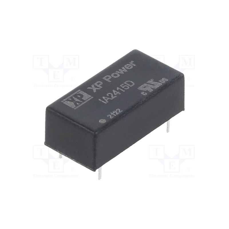1 pcs x XP POWER - IA2415D - Converter: DC/DC, 1W, Uin: 24V, Uout: 15VDC, Uout2: -15VDC, Iout: 33mA