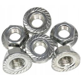 Through-flange nut for M10x1 25 spacers