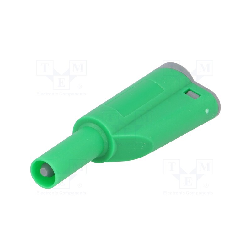 1 pcs x ELECTRO-PJP - 1066-GN - Plug, 4mm banana, 36A, 1kVAC, green, insulated, 56mm, 2.5mm2