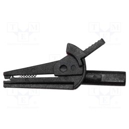 1 pcs x MUELLER ELECTRIC - BU-110-0 - Crocodile clip, 6A, Grip capac: max.15.7mm, black, Contacts: steel