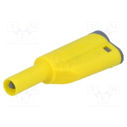 1 pcs x ELECTRO-PJP - 1066-GE - Plug, 4mm banana, 36A, 1kVAC, yellow, insulated, 56mm, 2.5mm2