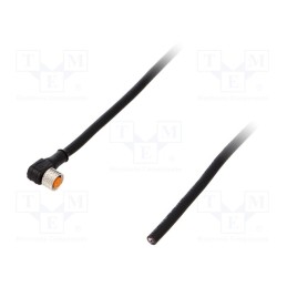 1 pcs x LUTRONIC - 0805 04 002 2M - Connection lead, M8, PIN: 4, angled, 2m, plug, 50VAC, 4A, -25÷80°C