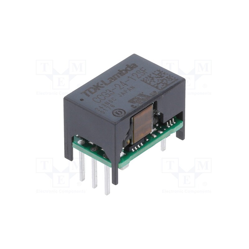1 pcs x TDK-LAMBDA - CCG3-24-12SF - Converter: DC/DC, 3W, Uin: 9÷36V, Uout: 12VDC, Iout: 250mA, THT, CCG3