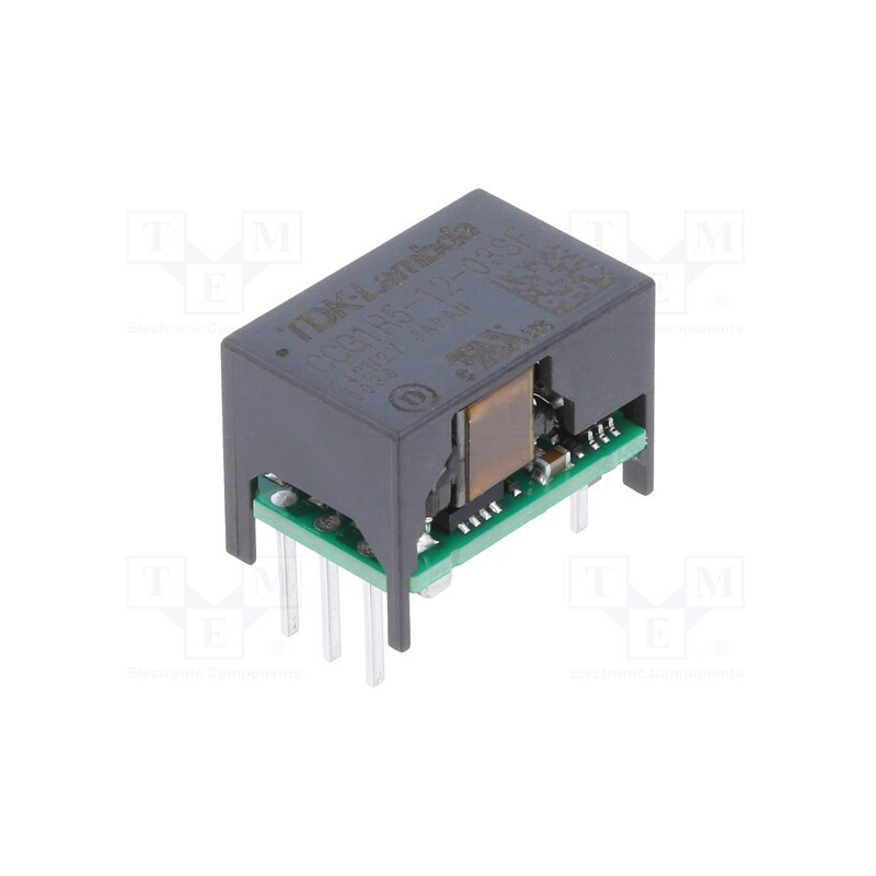 1 pcs x TDK-LAMBDA - CCG1R5-12-03SF - Converter: DC/DC, 1.5W, Uin: 4.5÷18V, Uout: 3.3VDC, Iout: 400mA, THT