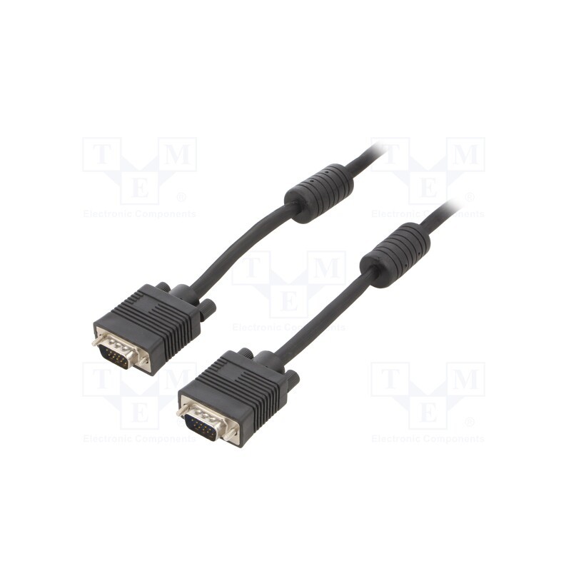 1 pcs x GEMBIRD - CC-PPVGA-15M-B - Cable, D-Sub 15pin HD plug,both sides, black, 15m