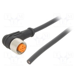 1 pcs x LUTRONIC - 1205 04 301 2M - Connection lead, M12, PIN: 4, angled, 2m, plug, 250VAC, 4A, -25÷80°C