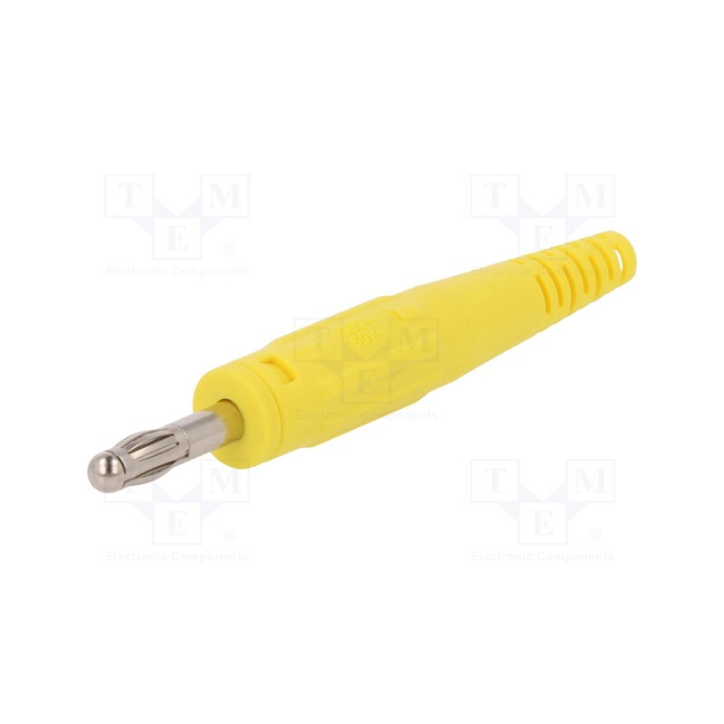 1 pcs x STu00c4UBLI - 64.9195-24 - Plug, 4mm banana, 32A, 60V, yellow, non-insulated, 2.5mm2, screw