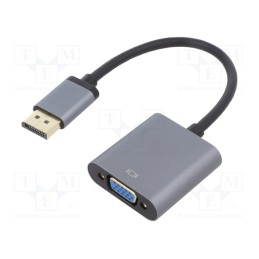 1 pcs x LOGILINK - CDA0109 - Converter, DisplayPort 1.1, 0.15m, grey, Enclos.mat: aluminium