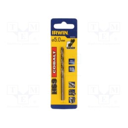 1 pcs x IRWIN - 10502554 - Drill bit, for metal, Ø: 5mm, L: 86mm, Working part len: 52mm