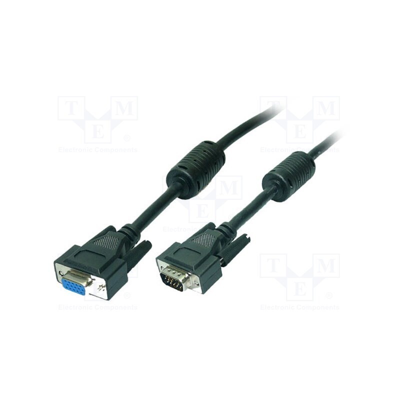 1 pcs x LOGILINK - CV0006 - Cable, D-Sub 15pin HD socket,D-Sub 15pin HD plug, black, 5m