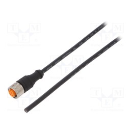 1 pcs x LUTRONIC - 1200 04 002 10M - Connection lead, M12, PIN: 4, straight, 10m, plug, 250VAC, 4A, IP67