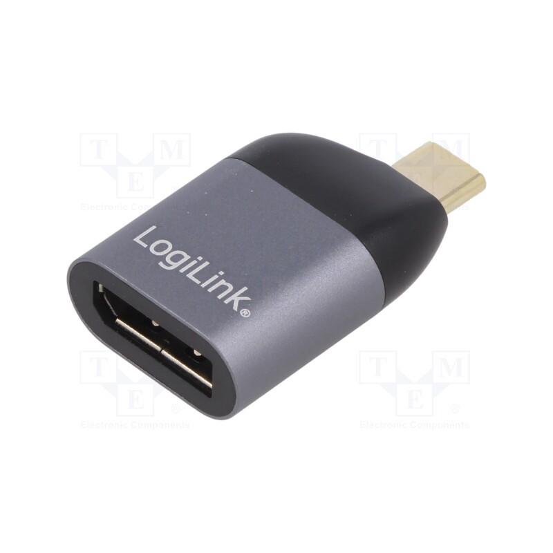 1 pcs x LOGILINK - CUA0204 - Adapter, USB 3.2, DisplayPort socket,USB C plug, gold-plated