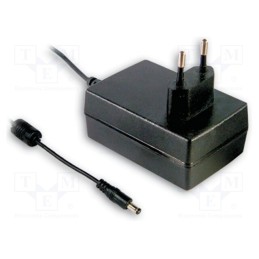1 pcs x MEAN WELL - GSM25E07-P1J - Power supply: switched-mode, plug, 7.5VDC, 2.93A, 22W, Plug: EU