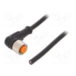 1 pcs x LUTRONIC - 1205 04 002 5M - Connection lead, M12, PIN: 4, angled, 5m, plug, 250VAC, 4A, -25÷80°C