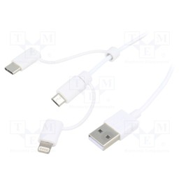 1 pcs x LOGILINK - CU0126 - Cable, USB 2.0, 1m, white, 480Mbps