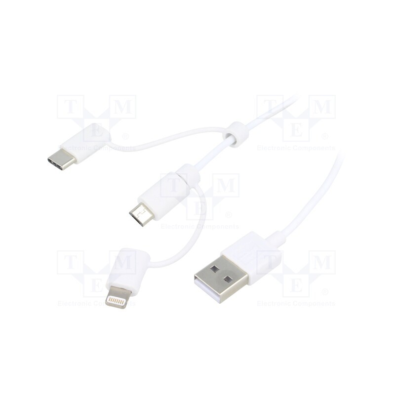 1 pcs x LOGILINK - CU0126 - Cable, USB 2.0, 1m, white, 480Mbps