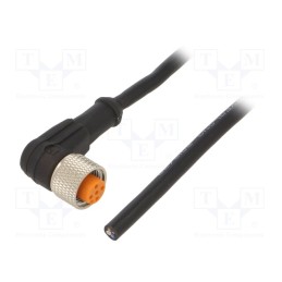1 pcs x LUTRONIC - 1206 04 L2 002 5M - Connection lead, M12, PIN: 4, angled, 5m, plug, 4A, -25÷80°C, IP67
