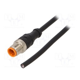 1 pcs x LUTRONIC - 1210 04 002 10M - Connection lead, M12, PIN: 4, straight, 10m, plug, 250VAC, 4A, IP67