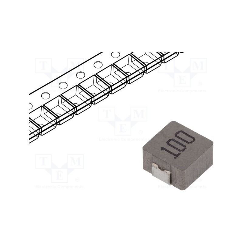 2 pcs x Viking - SDN0530MT100 - Inductor: wire, SMD, 10uH, Ioper: 3.2A, 125mΩ, ±20%, Isat: 3.5A