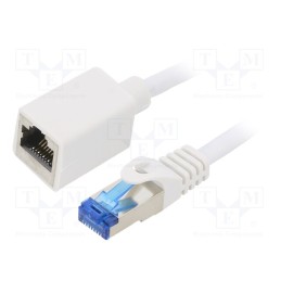 1 pcs x LOGILINK - CQX031S - Extender RJ45, S/FTP, 6a, Cu, LSZH, white, 1m, 26AWG, halogen free