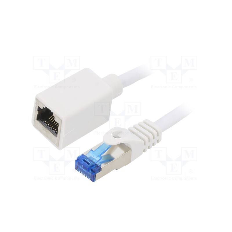 1 pcs x LOGILINK - CQX031S - Extender RJ45, S/FTP, 6a, Cu, LSZH, white, 1m, 26AWG, halogen free