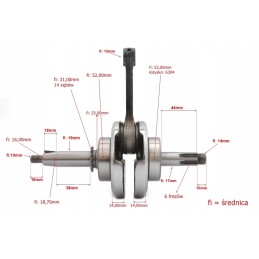 Crankshaft 110ccm cross quad atv 4t