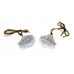 ATV turn signal set, white LED lens