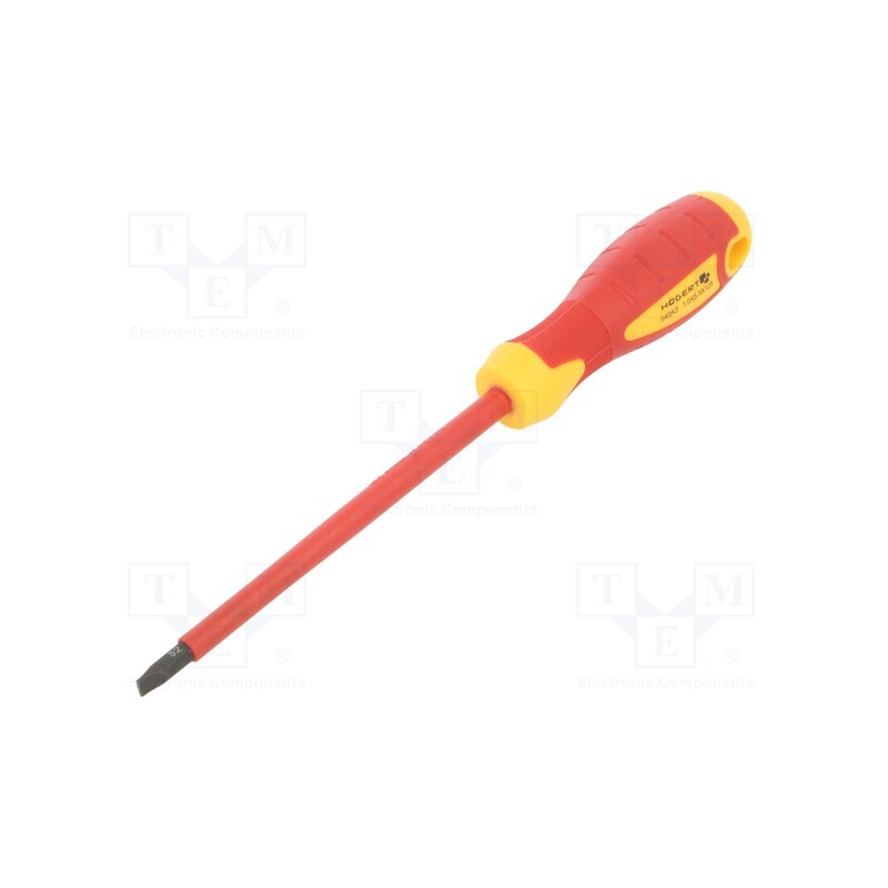 1 pcs x Hu00d6GERT TECHNIK - HT1S905 - Screwdriver, insulated, slot, SL 5,5, 125mm, 1kVAC, tool steel