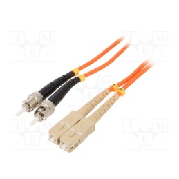 1 pcs x GEMBIRD - CFO-STSC-OM2-2M - Fiber patch cord, OM2, SC/UPC,ST/UPC, 2m, Optical fiber: 50/125um
