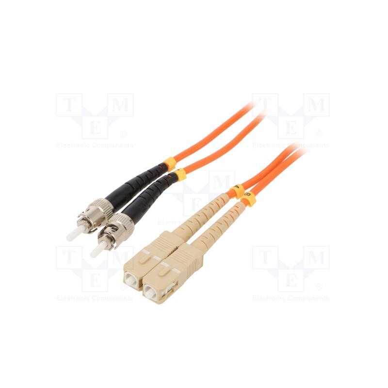 1 pcs x GEMBIRD - CFO-STSC-OM2-2M - Fiber patch cord, OM2, SC/UPC,ST/UPC, 2m, Optical fiber: 50/125um
