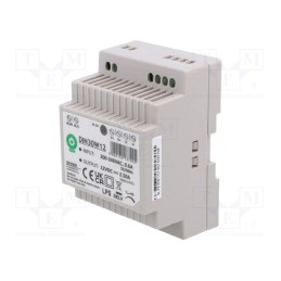 1 pcs x POS - POS DIN30W12 - Power supply: switched-mode, 30W, 12VDC, for DIN rail mounting
