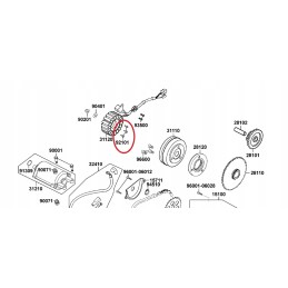 Screw generator, alternator, stator, Kymco MXU, KXR 250