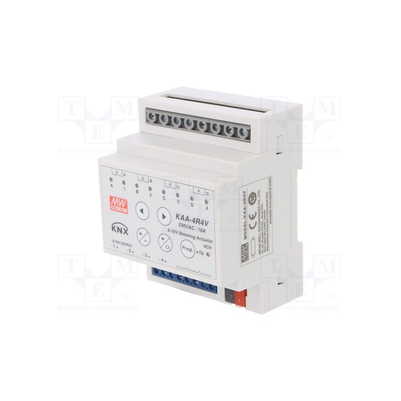 1 pcs x MEAN WELL - KAA-4R4V-10 - LED controller, KAA, for DIN rail mounting, 21÷31VDC, IP20, OUT: 8