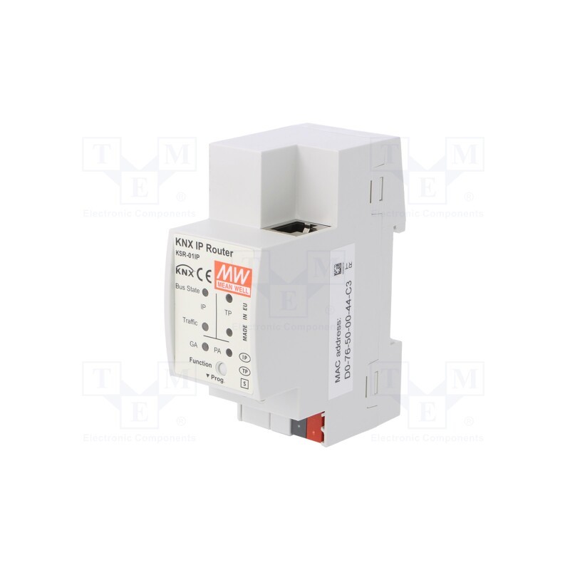 1 pcs x MEAN WELL - KSR-01IP - Router, for DIN rail mounting, 21÷30VDC, IP20, -5÷45°C