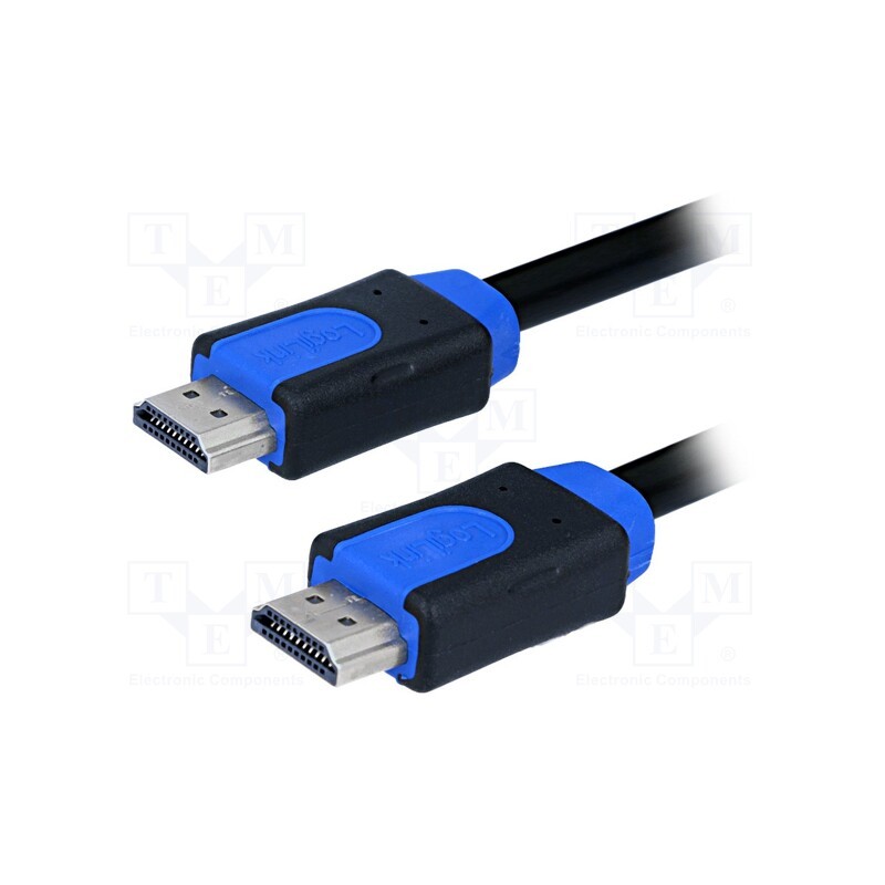 1 pcs x LOGILINK - CHB1102 - Cable, HDMI 1.4, HDMI plug,both sides, PVC, Len: 2m, black,blue