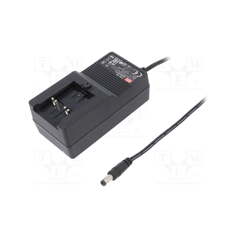 1 pcs x MEAN WELL - GE40I18-P1J - Power supply: switched-mode, plug, 18VDC, 2.2A, 39.6W, Out: 5,5/2,1