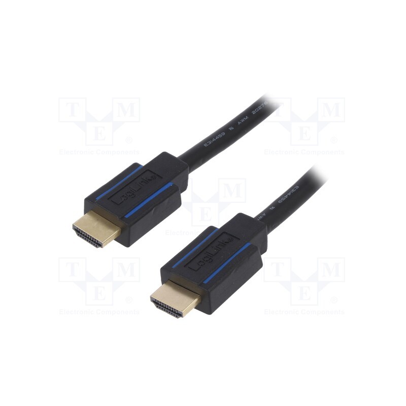 1 pcs x LOGILINK - CHB005 - Cable, HDCP 2.2,HDMI 2.0, HDMI plug,both sides, 3m, black