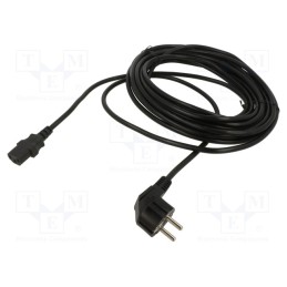 1 pcs x AKYGA - AK-PC-08C - Cable, 3G1mm2, CEE 7/7 (E/F) plug angled,IEC C13 female, PVC, 3m