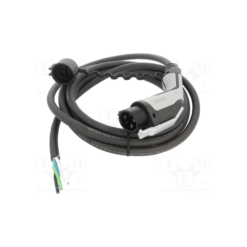 1 pcs x PHOENIX CONTACT - 1628419 - Cable: eMobility, 1x18AWG,3x10AWG, 250V, 8kW, IP44, wires,Type 1